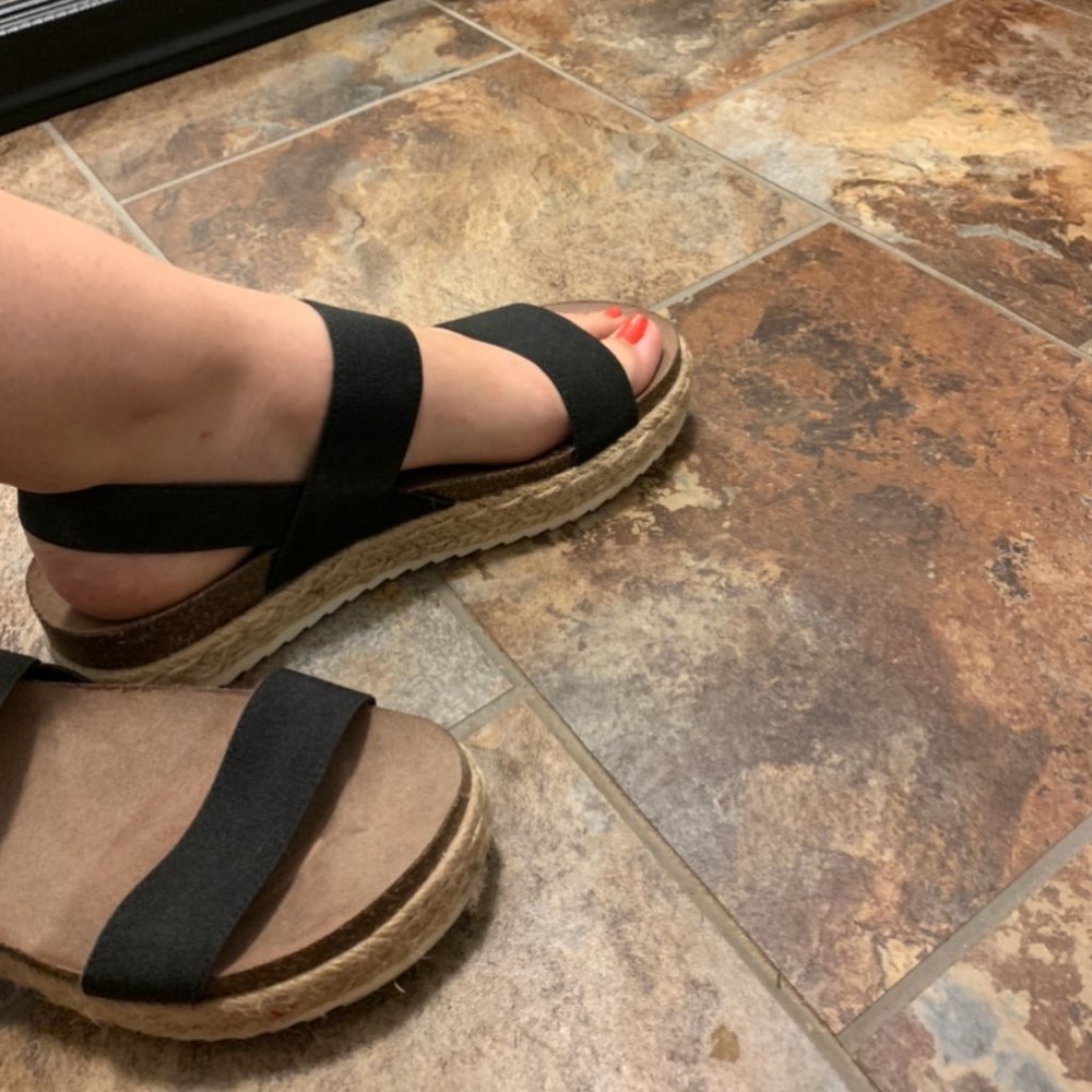 Madden Girl Black Platform Sandals